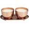 Jasmine Scented Candles in Hammered Copper Bowls Set